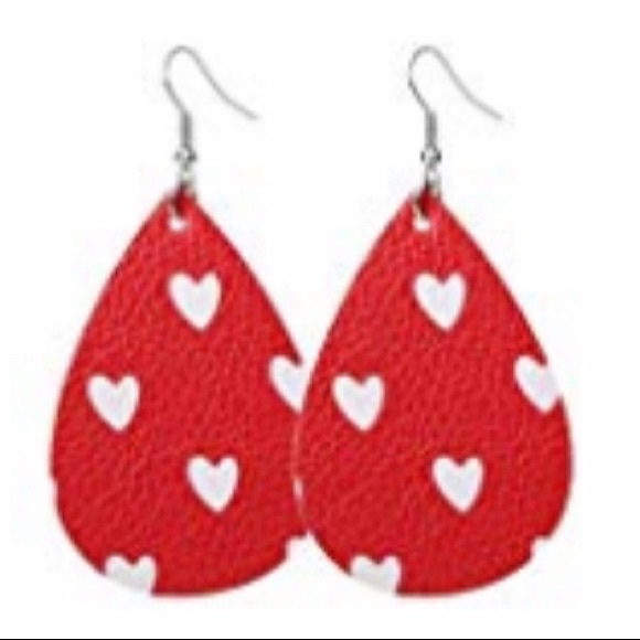 WHITE HEARTS EARRINGS #10 - Picture 1 of 1